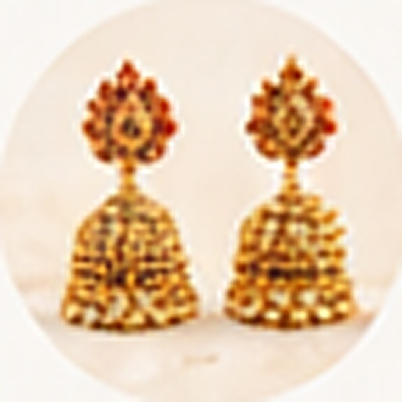 Gold jhumka earrings