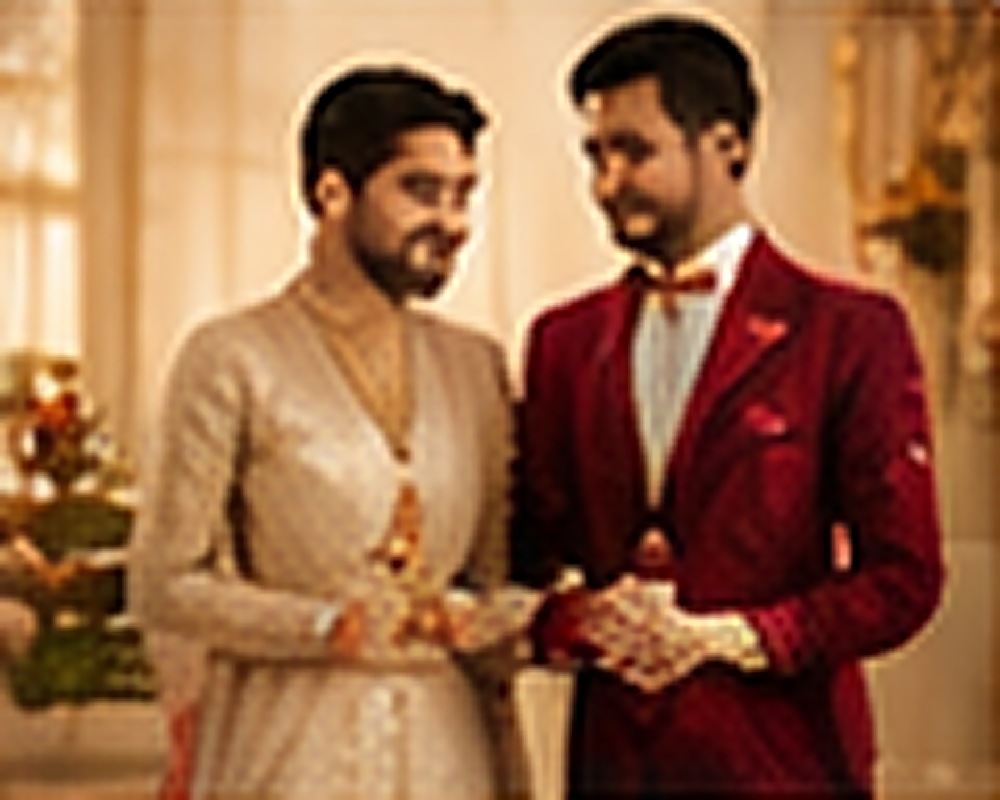 Couple in wedding attire