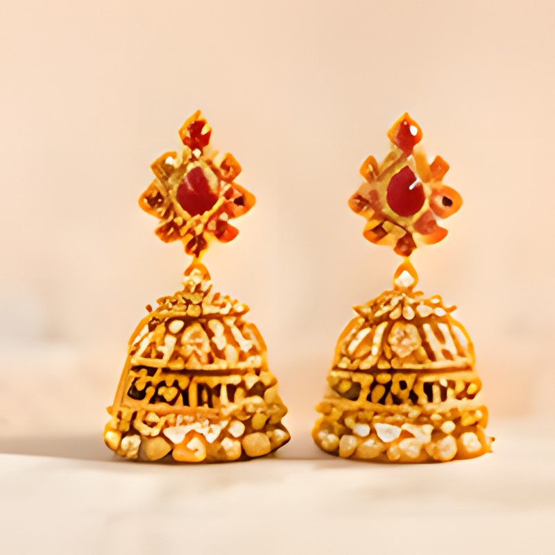 Traditional Gold Jhumka